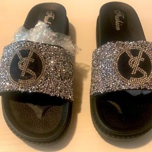 Cute bling fashion slides
